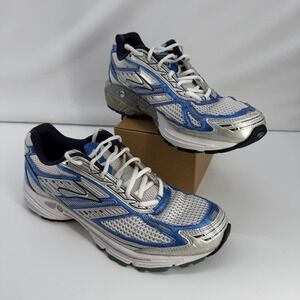 Brooks Adrenaline GTS 8 Running Shoes Womens 11 Narrow 2A Silver Blue 42225491
